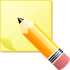 Sticky Notepad And Pencil Clip Art